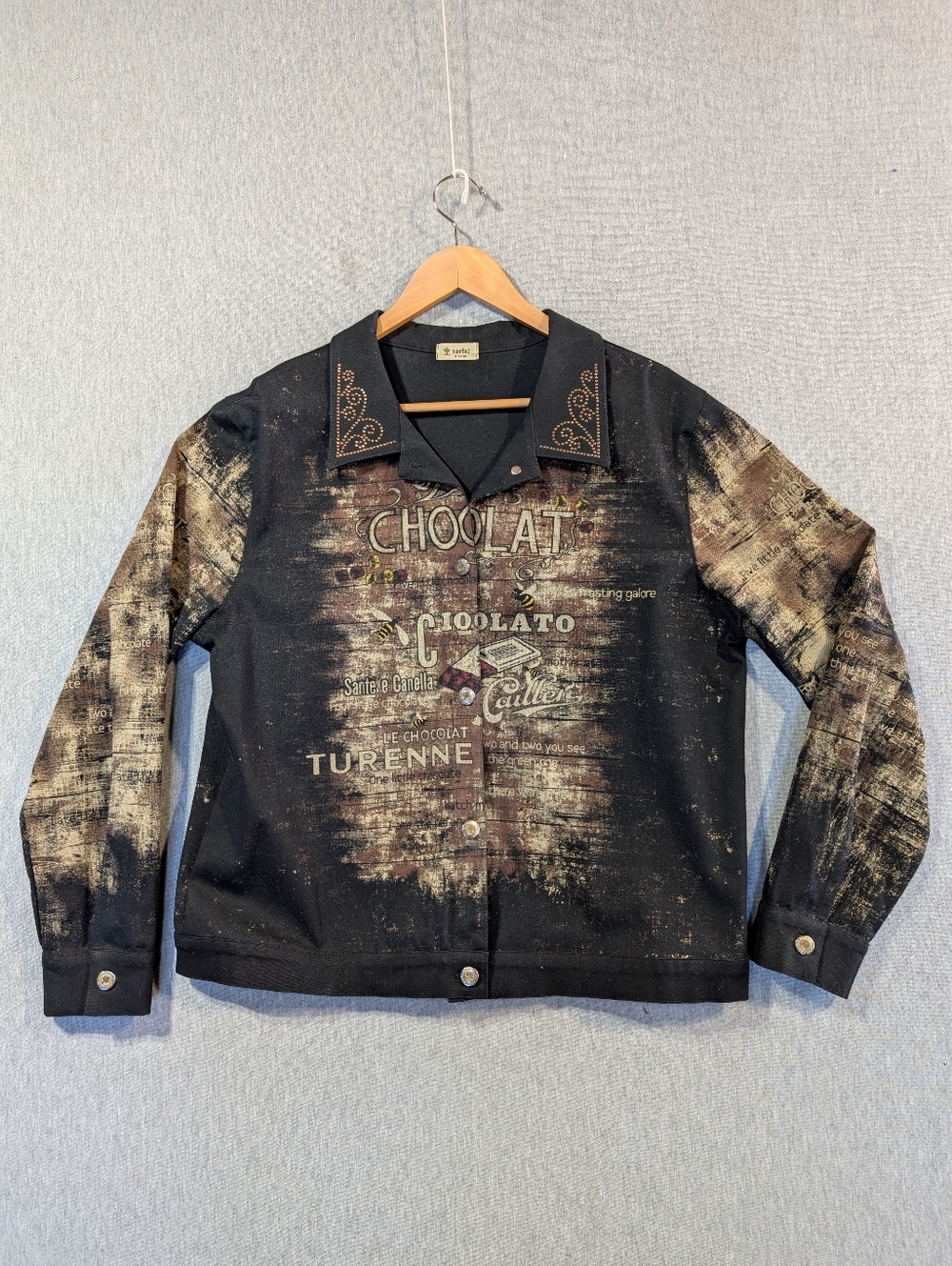 Cactus Western Bling Jacket Women's XL Black All Over Graphic